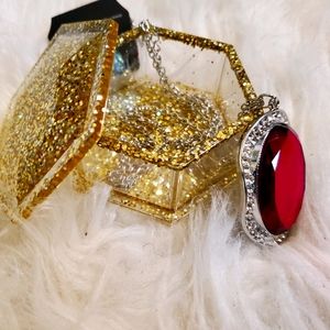 Handmade Resin Hexagon Jewelry Box w/free jewelry